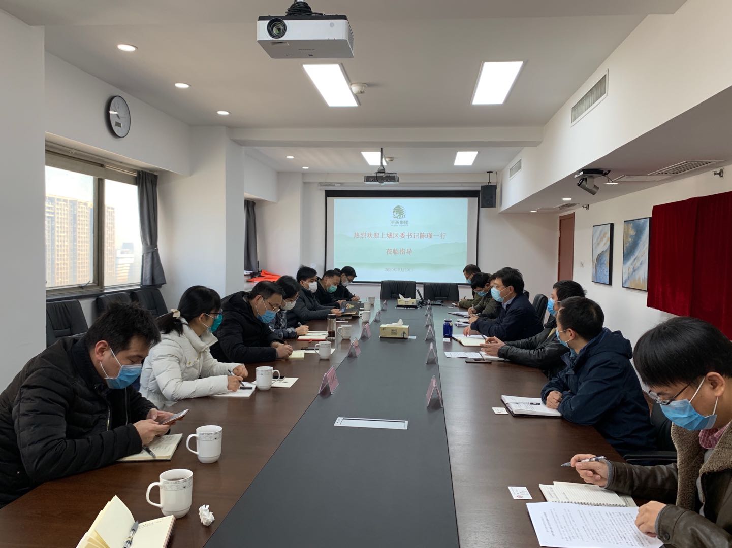 上城区区委陈瑾书记一行莅临开云体云APP官网入口考察